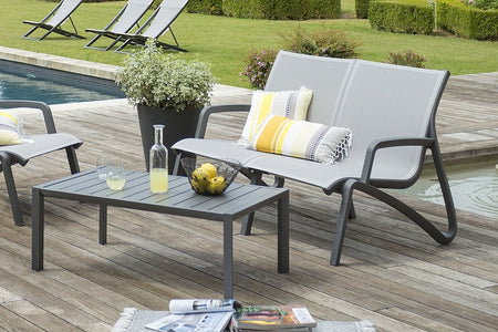 Paris Volcano/Grey 2 Seater Sofa with Rectangular Coffee Table