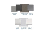 80cm Paris Silver/Cloud Square Folding Table with 4 Paris Volcano/Grey Stacking Armchairs
