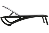 2 Paris Volcano/Grey Sun Loungers with 50cm Side Table