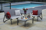Paris Volcano/Grey 2 Seater Sofa with Lounge Armchair & Rectangular Coffee Table
