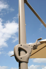 Siesta 3.5m Cantilever Almond Parasol with Almond Wheel Base