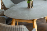 Bespoke Henley Porcelain Slate & Teak Dining Table