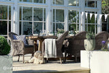 180cm Kensington Oval Dining Table with 6 Dining Armchairs
